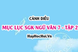 Mục lục Ngữ Văn 7 Cánh Diều Tập 2 SGK